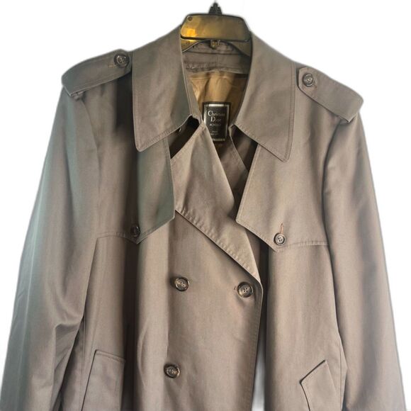 Christian Dior Monsier Mens Double Breasted Classic Trench Coat Size 46R - Picture 3 of 15